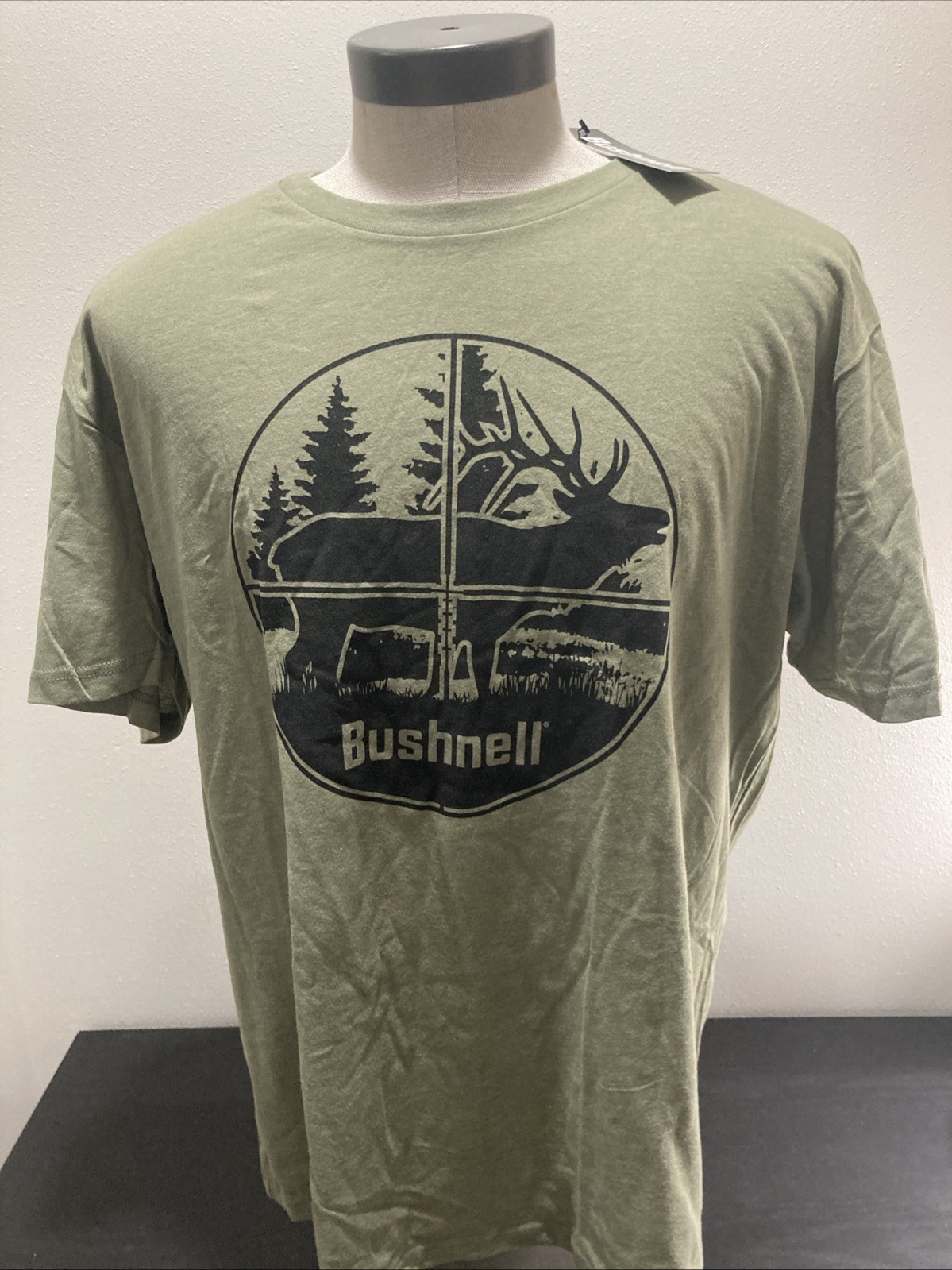 Bushnell Logo Men’s T-Shirt Green New with Tags XL Optical