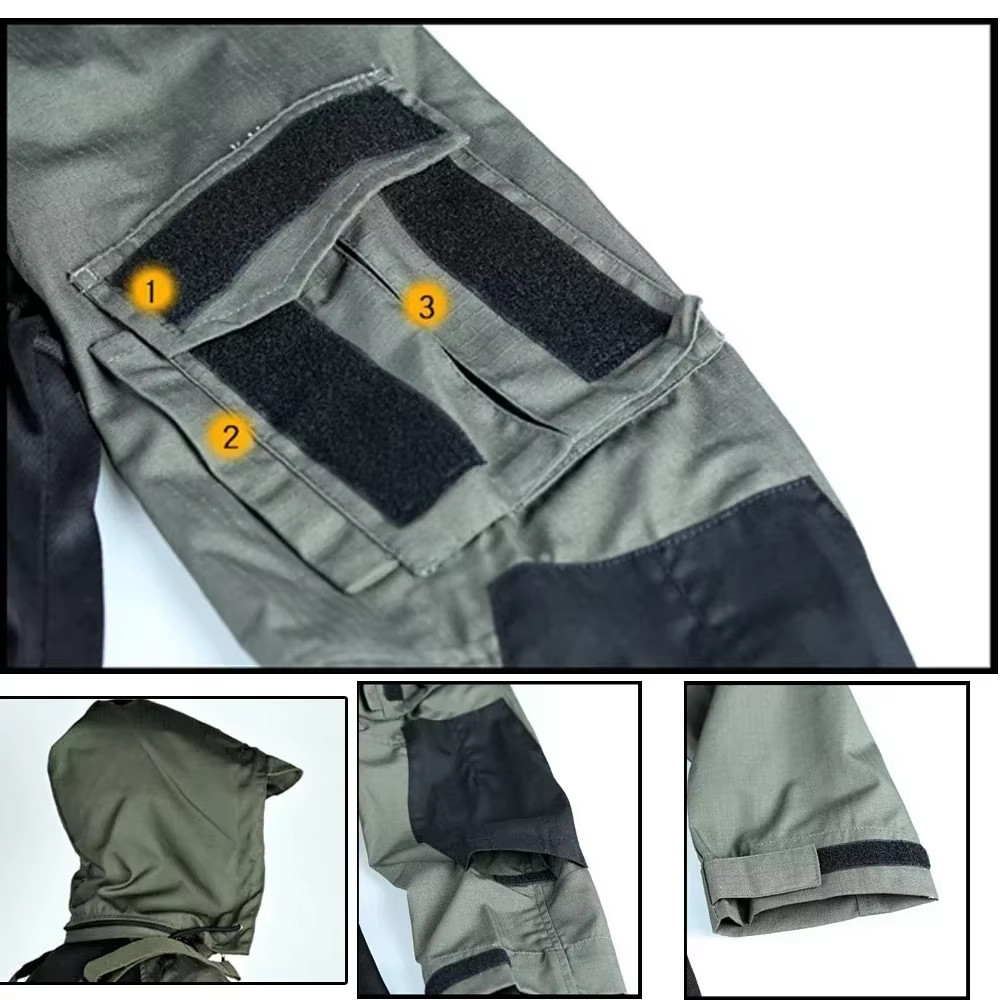 Tactical Combat Shirts Men Long Sleeve Breathable T-Shirt Camo Hooded Quick-Dry gallery