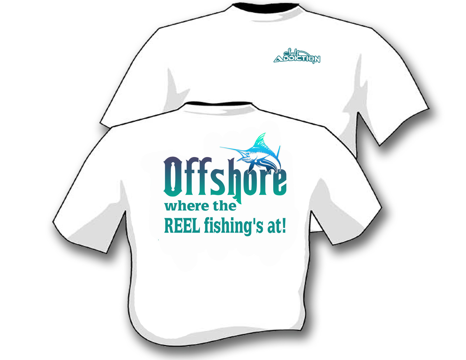 Salt Addiction Fishing t shirt,Saltwater,Ocean,marlin,life,offshore