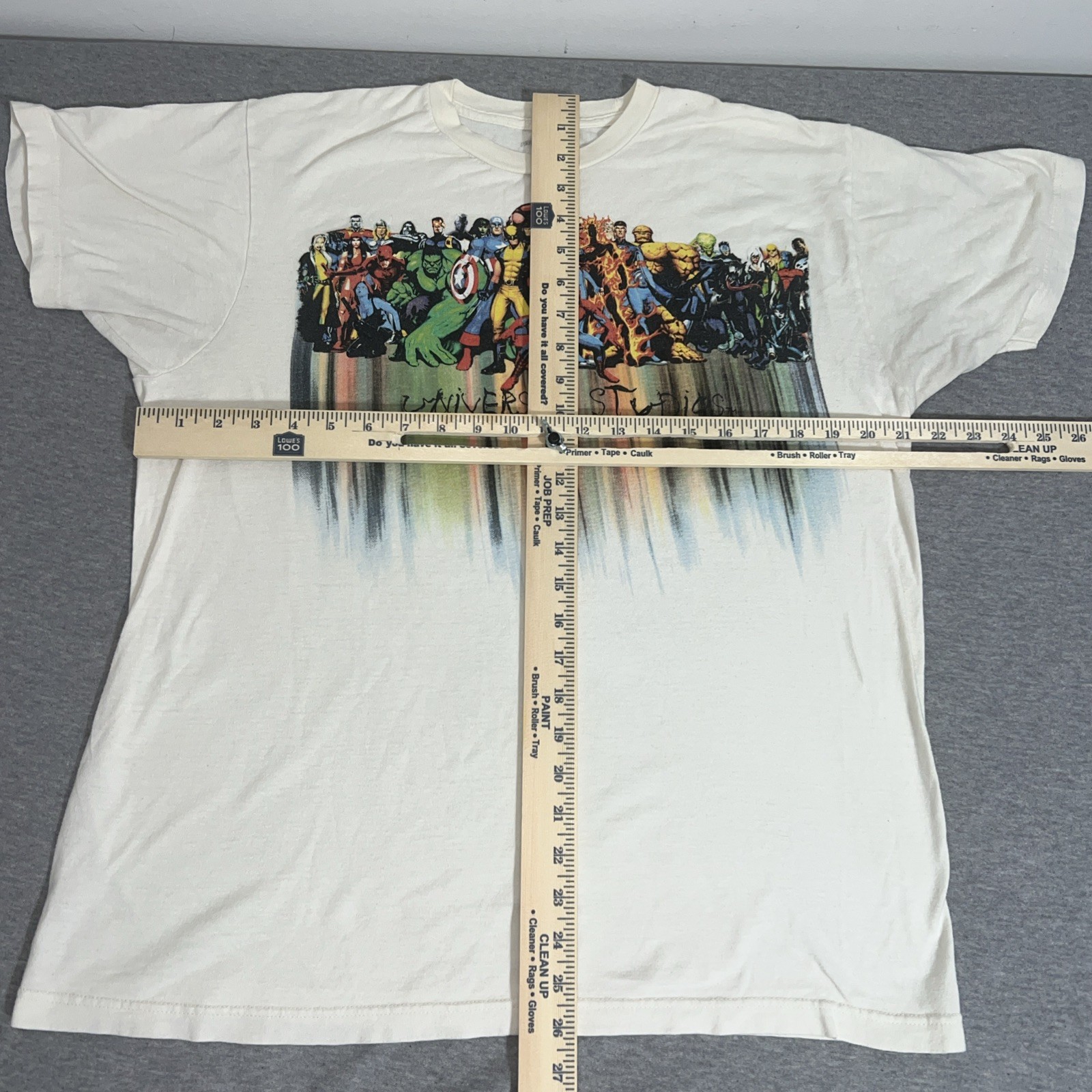 Universal Studios Marvels Hero’s/Villains Shirt Mens L Color Drip SpiderMan Hulk gallery