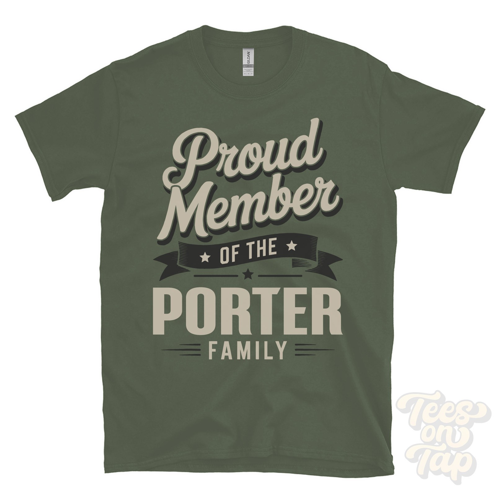 PROUD MEMBER OF THE PORTER FAMILY T-SHIRT surname last name heritage ancestry