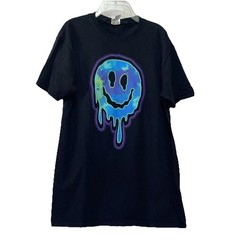 Tie dye drippy ghost face tee mens size medium euc e2200