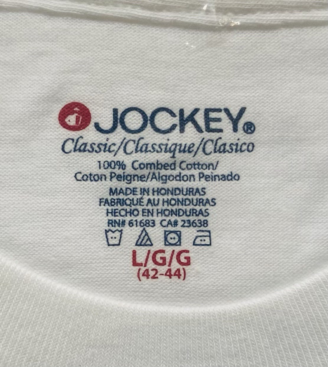 SEALED © 2004 JOCKEY CLASSIC Adult Size L 100% Combed Cotton T-SHIRTS gallery