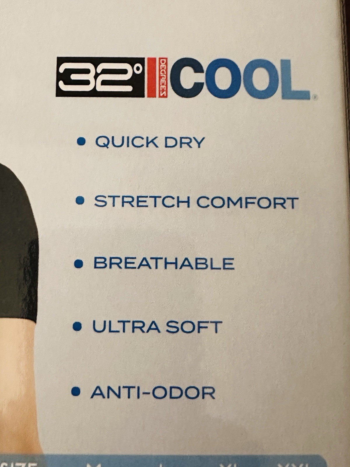 32 Cool Degrees Men’s 3pk Shirt Short Sleeve Crew Neck Black Medium Anti Odor gallery