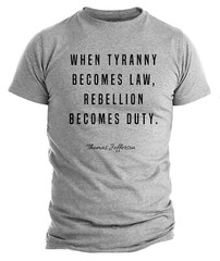 When Tyranny Becomes Law Rebellion Jefferson Trump 2024 Political Shirts