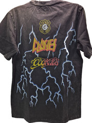 Cookies Highway Lightning Short Sleeve Knit Digital Print Artwork Shirt, Black,S