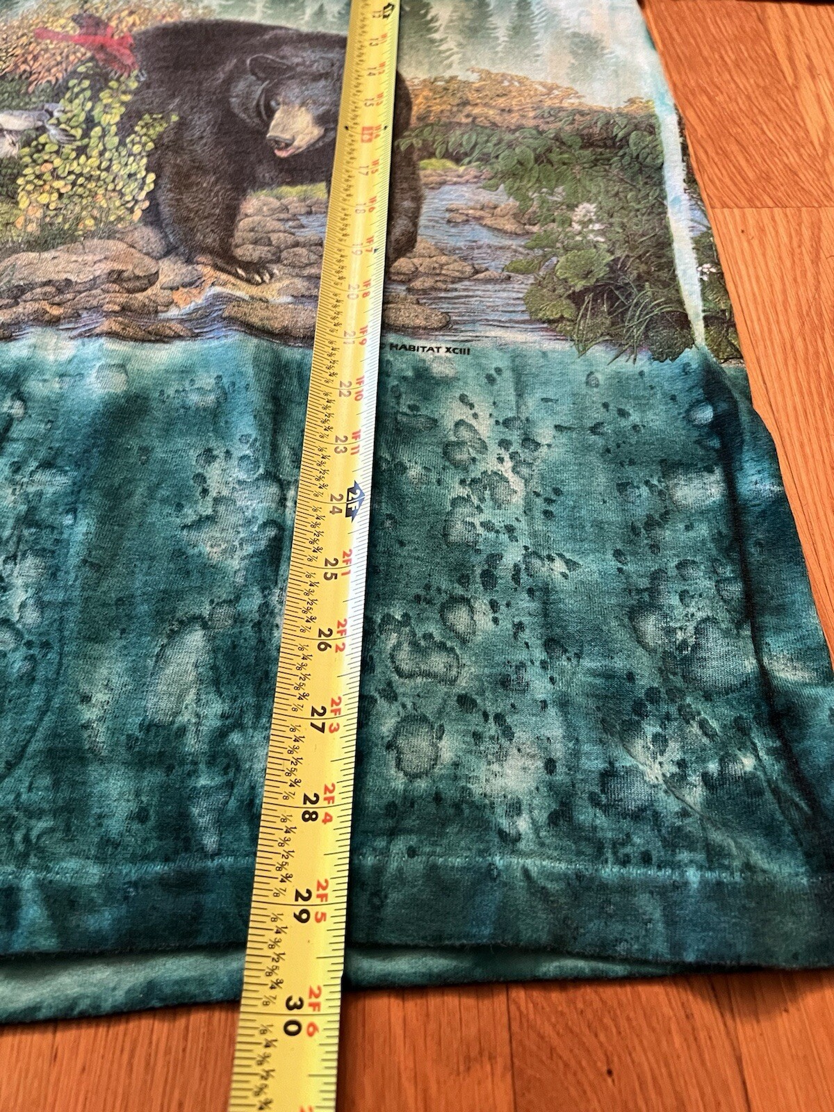 Vintage Habitat Shirt Sz L Wildlife Black Bear Wrap Print 1990s Tie Dye (0215) gallery
