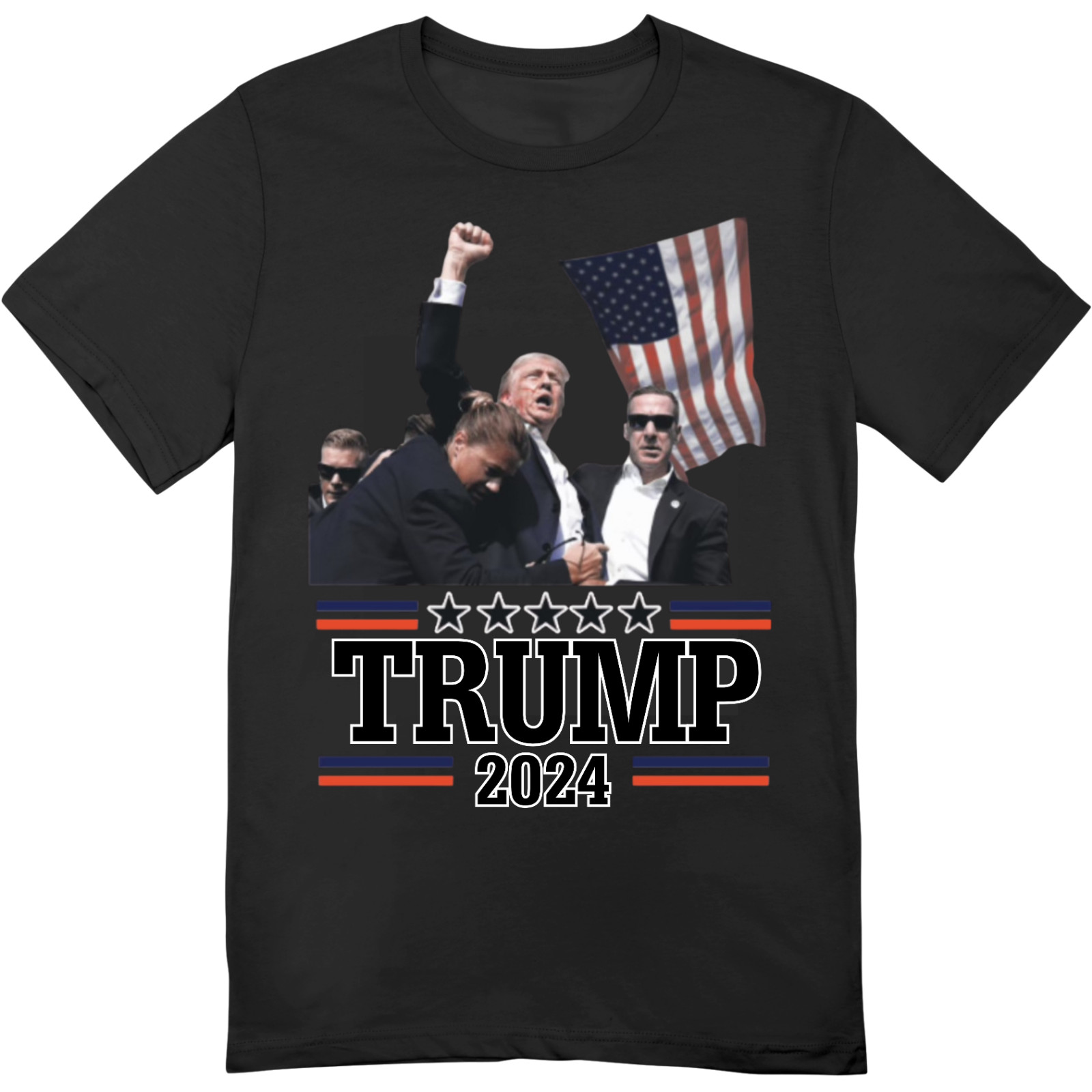 President Donald Trump Rally Shooting Shirt USA MAGA Fist Pump Fight TRUMP 2024 gallery