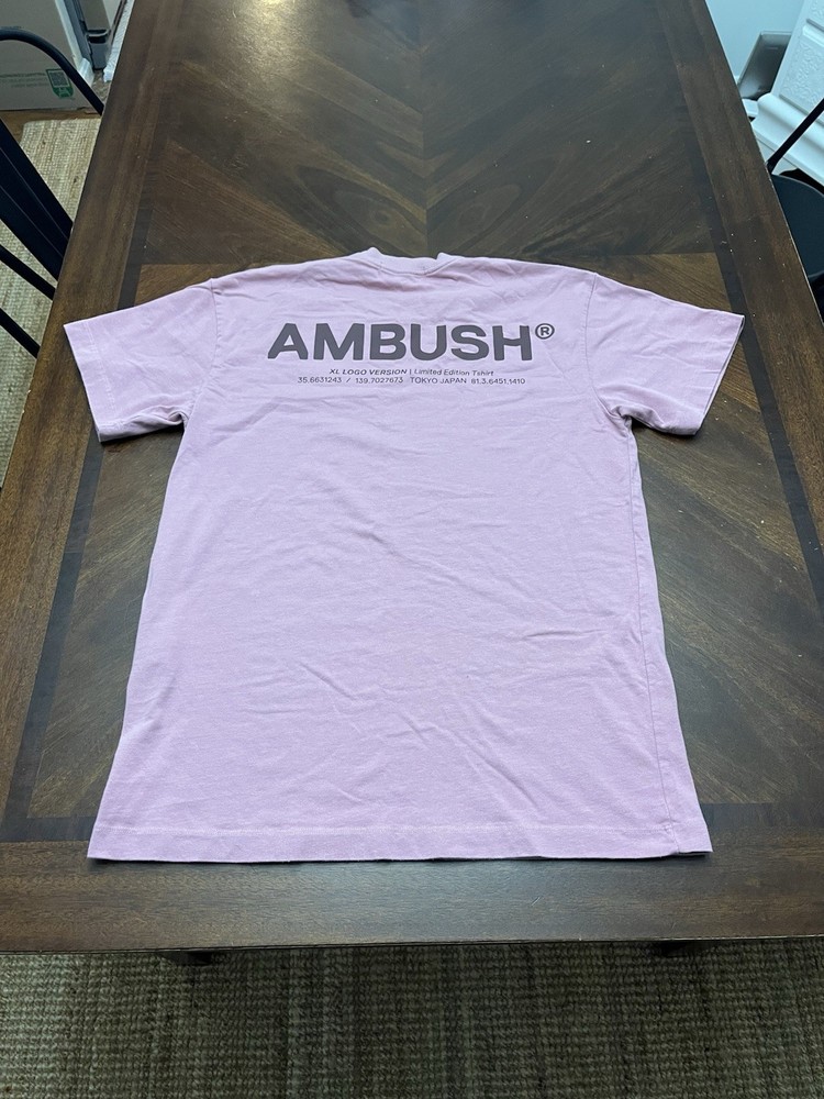Ambush Tokyo Limited Edition T-shirt Size M Logo Tee Unisex Pink