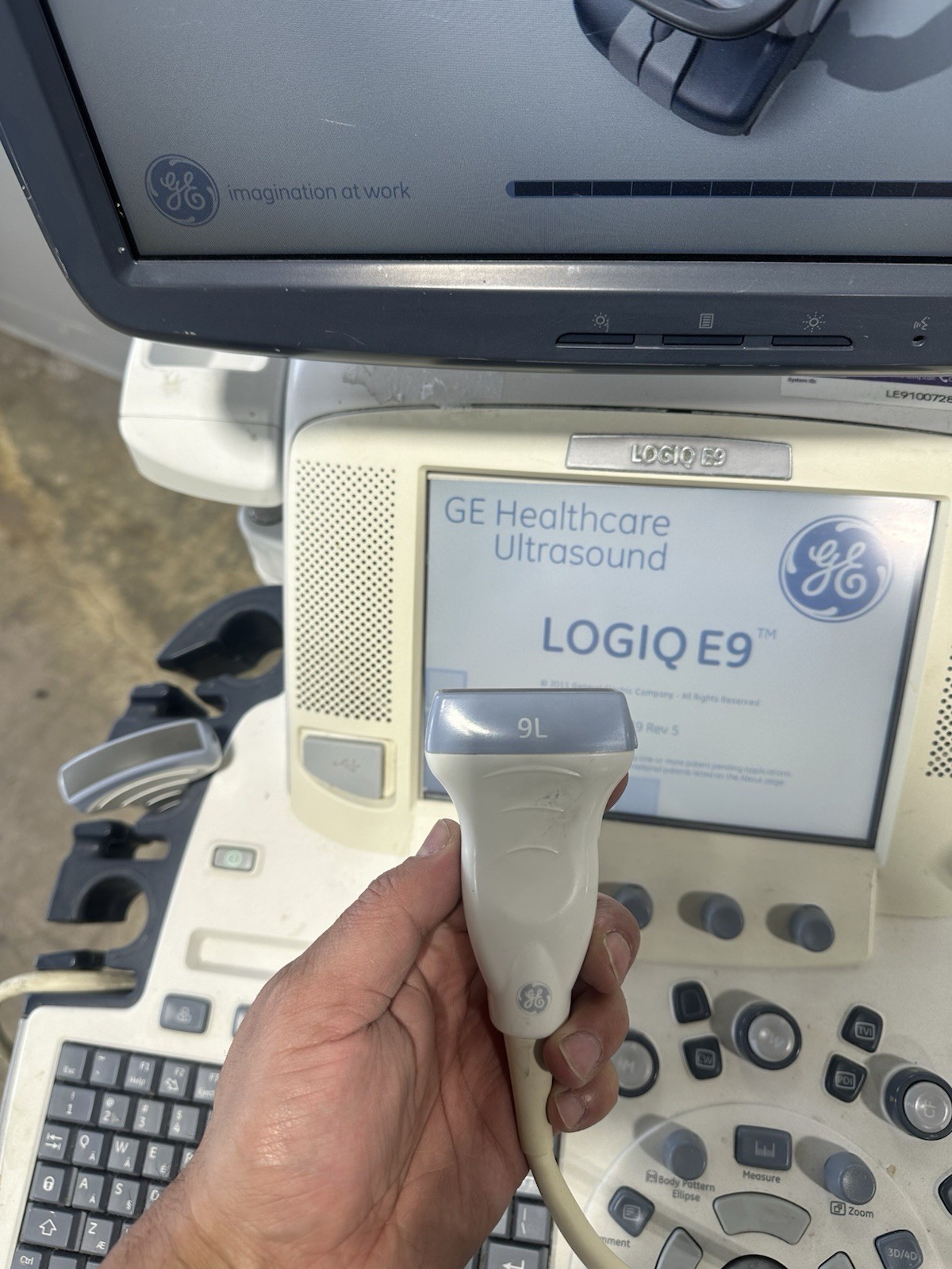 GE Logic E9 Ultrasound With 3 Probes