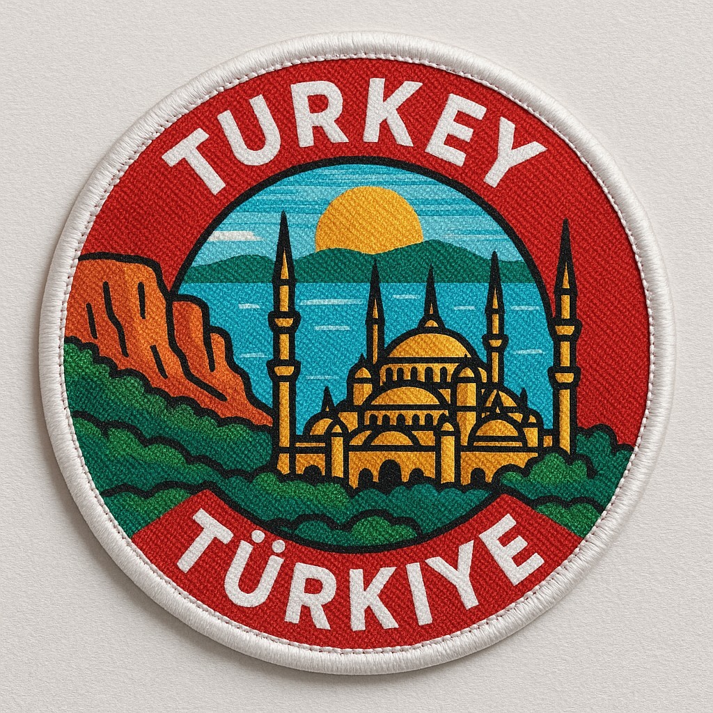 Turkey TURKIYE Travel PATCH 3" Dyed Patch Patches Badge Badges gallery