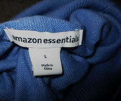 AMAZON Essentials Blue Modal Long Sleeve Turtleneck Top Men’s Size L NWT