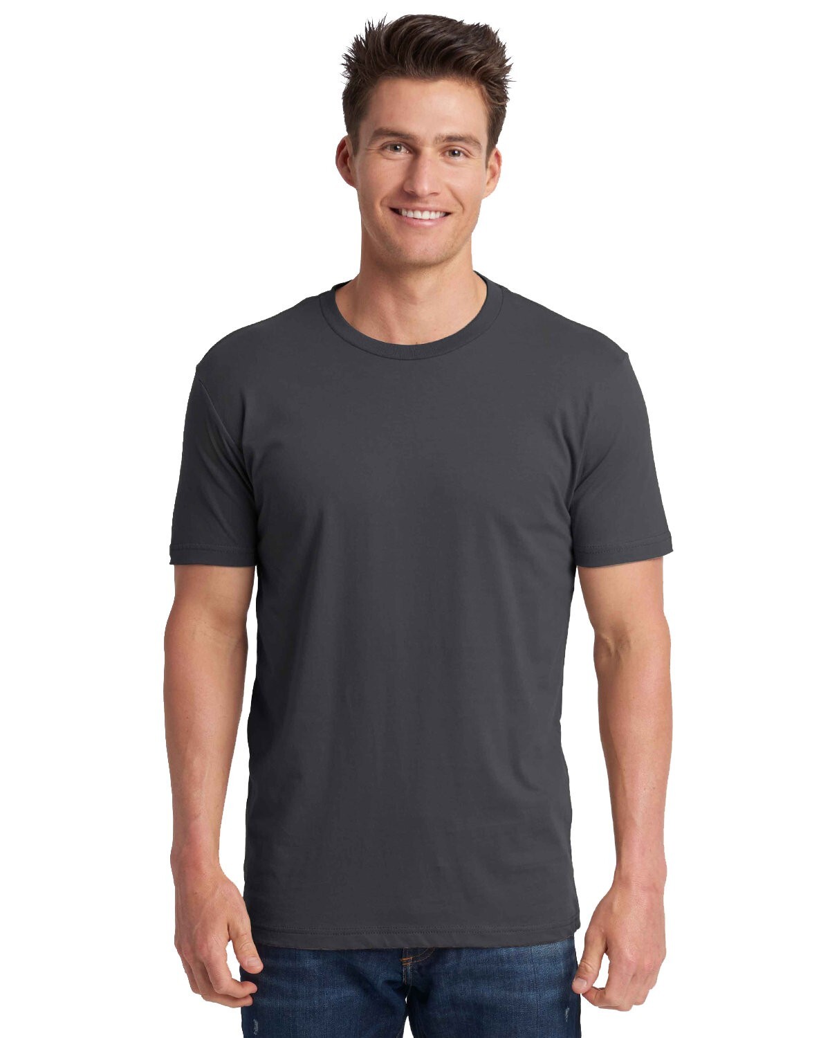 Next Level Apparel 3600 XL Heavy Metal Grey Cotton Shirt Unisex Men and Women gallery