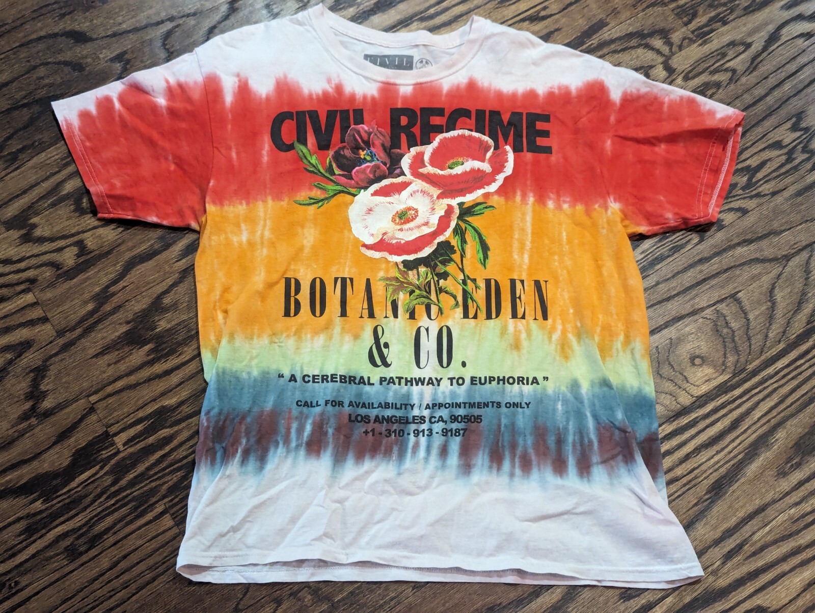 Civil Regime Botanical Garden SHIRT (Large) Graphic Tie Dye Los Angeles Eden gallery