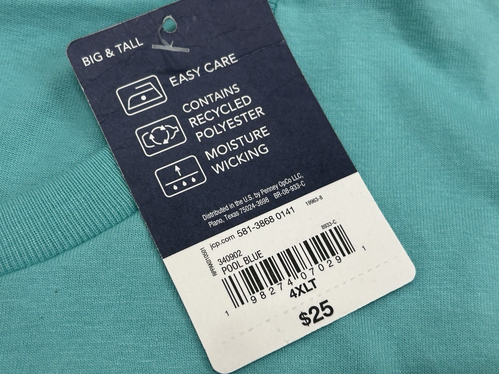 NEW St Johns Bay T Shirt Men 4XLT Pool Blue Short Sleeve gallery