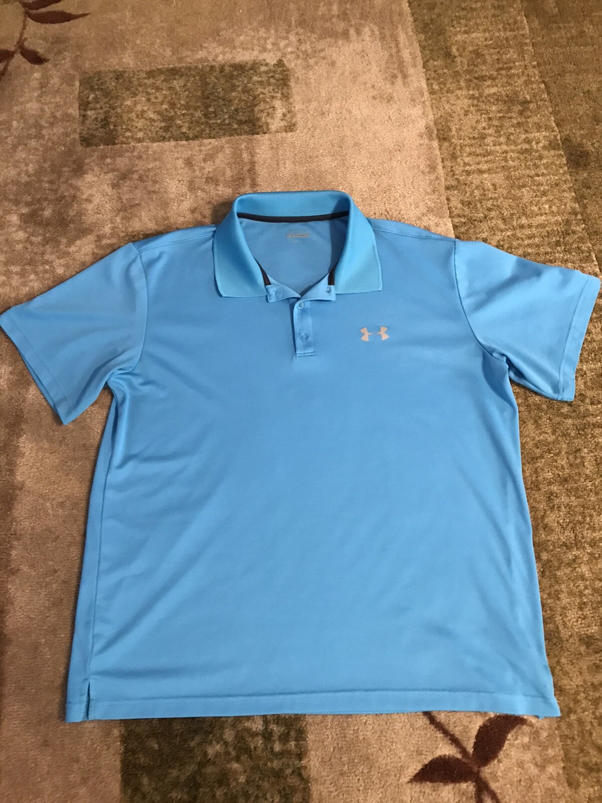 BCG Men’s POLO GOLF Shirt LIGHT AQUA OR TEAL BLUE TRU-WICK Dry Wicking size XL