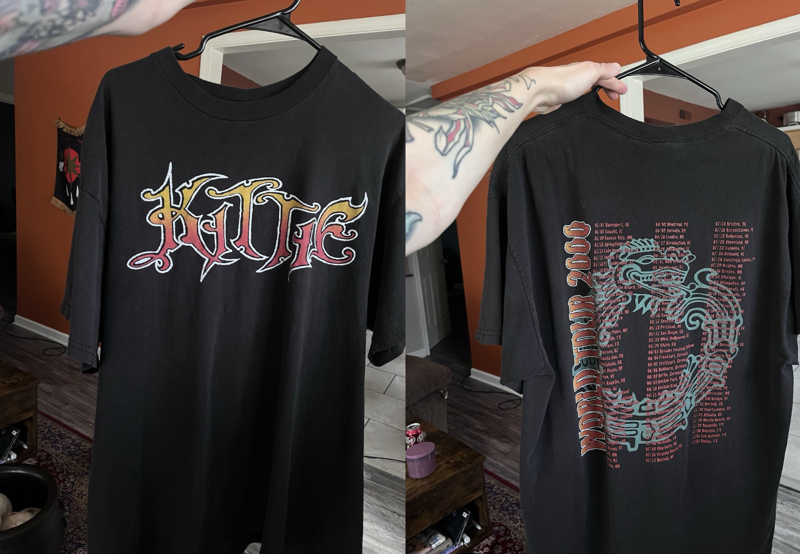 2 Sides Kittie Band 2000 World Tour Black Shirt Reprint Full size S-5XL CS162 gallery