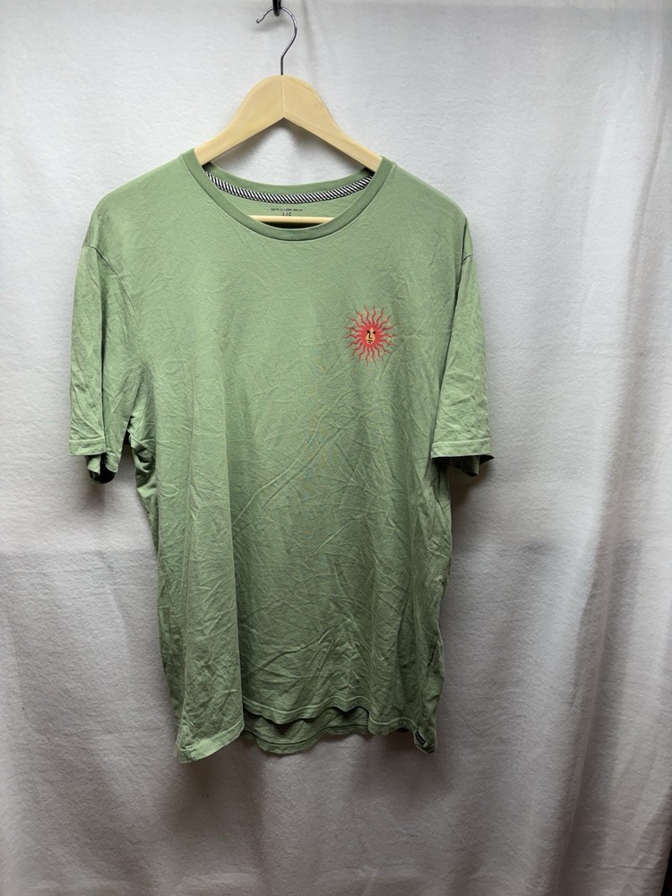 Volcom Stone Green Short Sleeve Cotton T-Shirt Men’s Large Nice Graphic