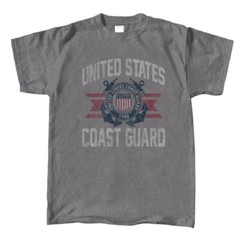 U.S. Coast Guard Vintage Emblem Short Sleeve T-Shirt NEW Fast Free Ship