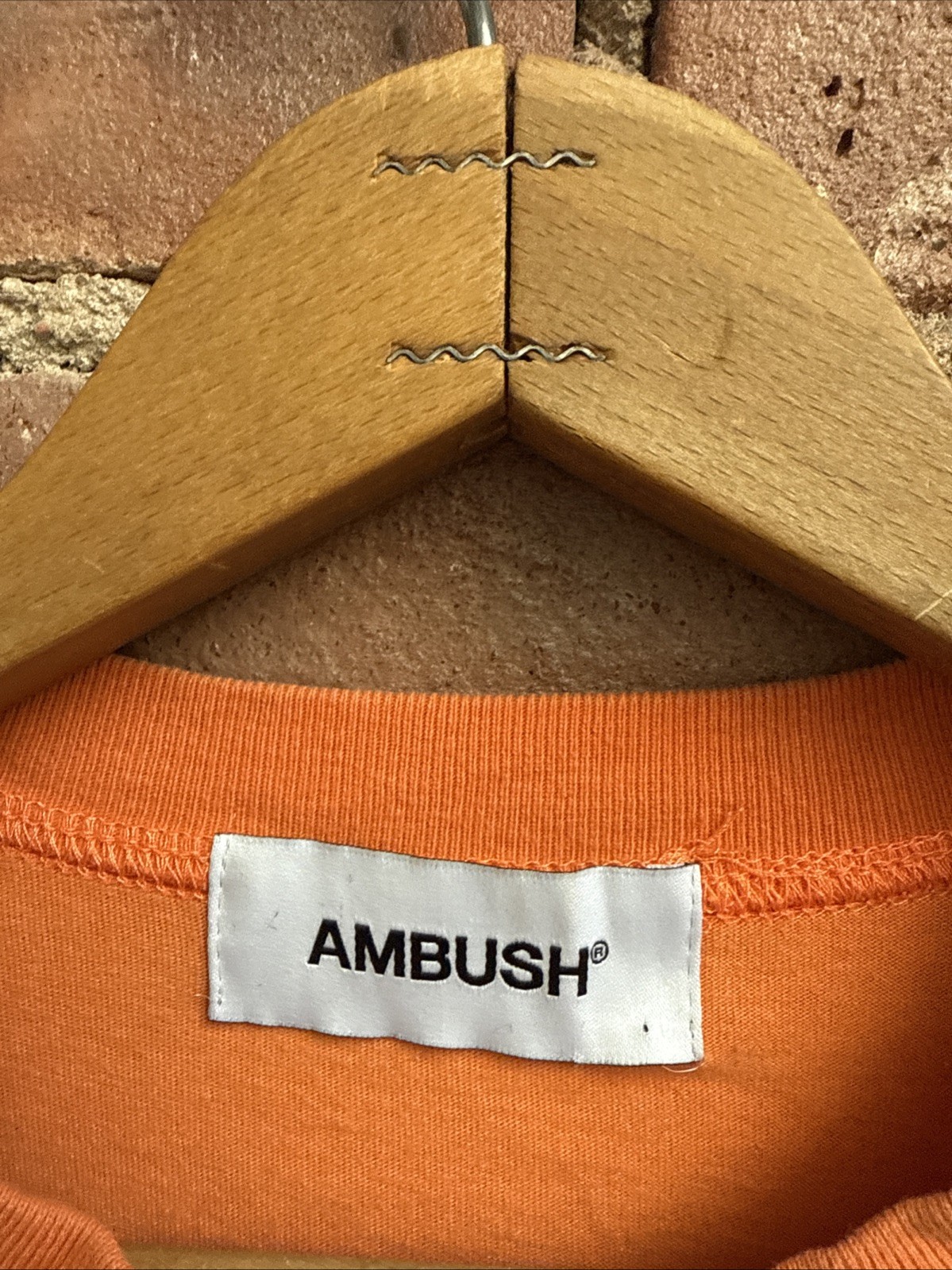 AMBUSH Men’s Tee, Sz 1, Orange 100% Cotton XL Logo Version Limited Edition Japan gallery