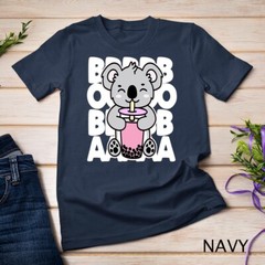 Koala Drinking Boba Cute Kawaii Bubble Tea Dark Unisex T-shirt