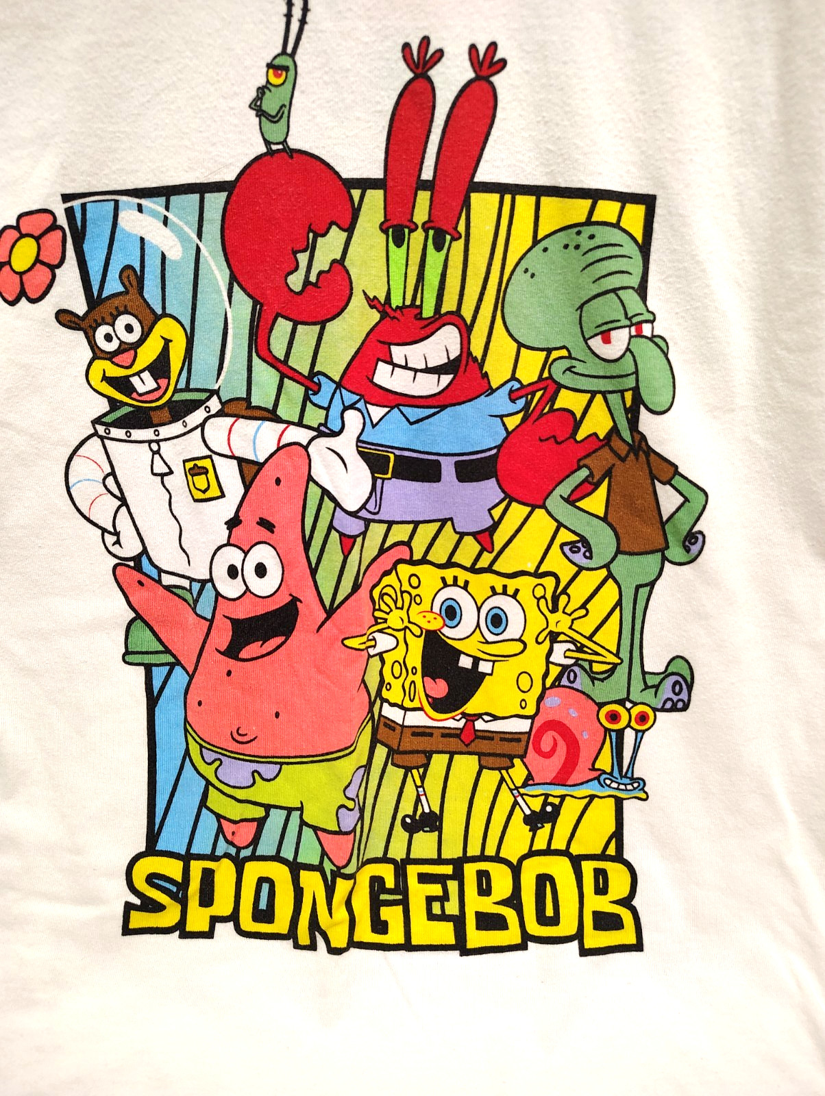 Nickelodeon SpongeBob Graphic T-Shirt Men’s Medium Tall White Cartoon Tee gallery