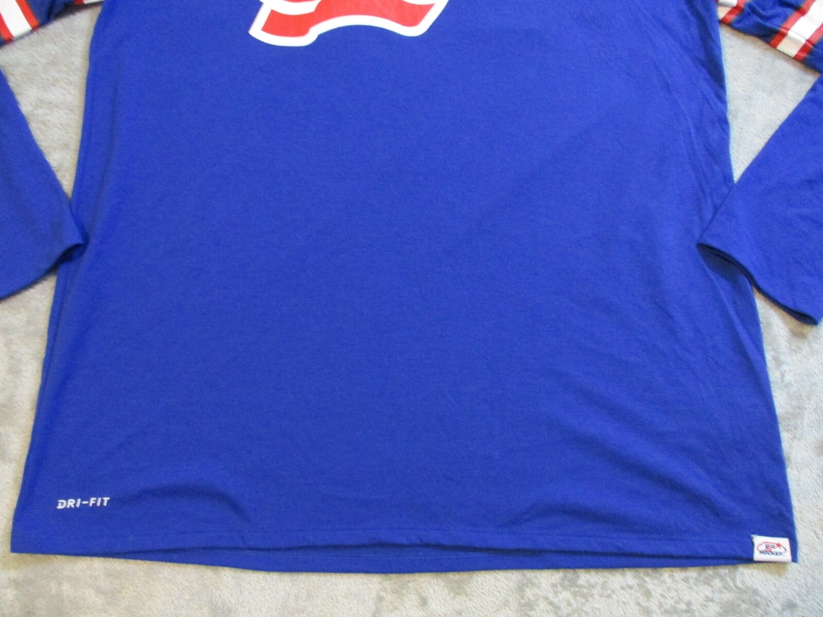 Nike Team USA Shirt Mens XL Blue White Red Flag Olympic Long Sleeve Dri Fit 0680 gallery