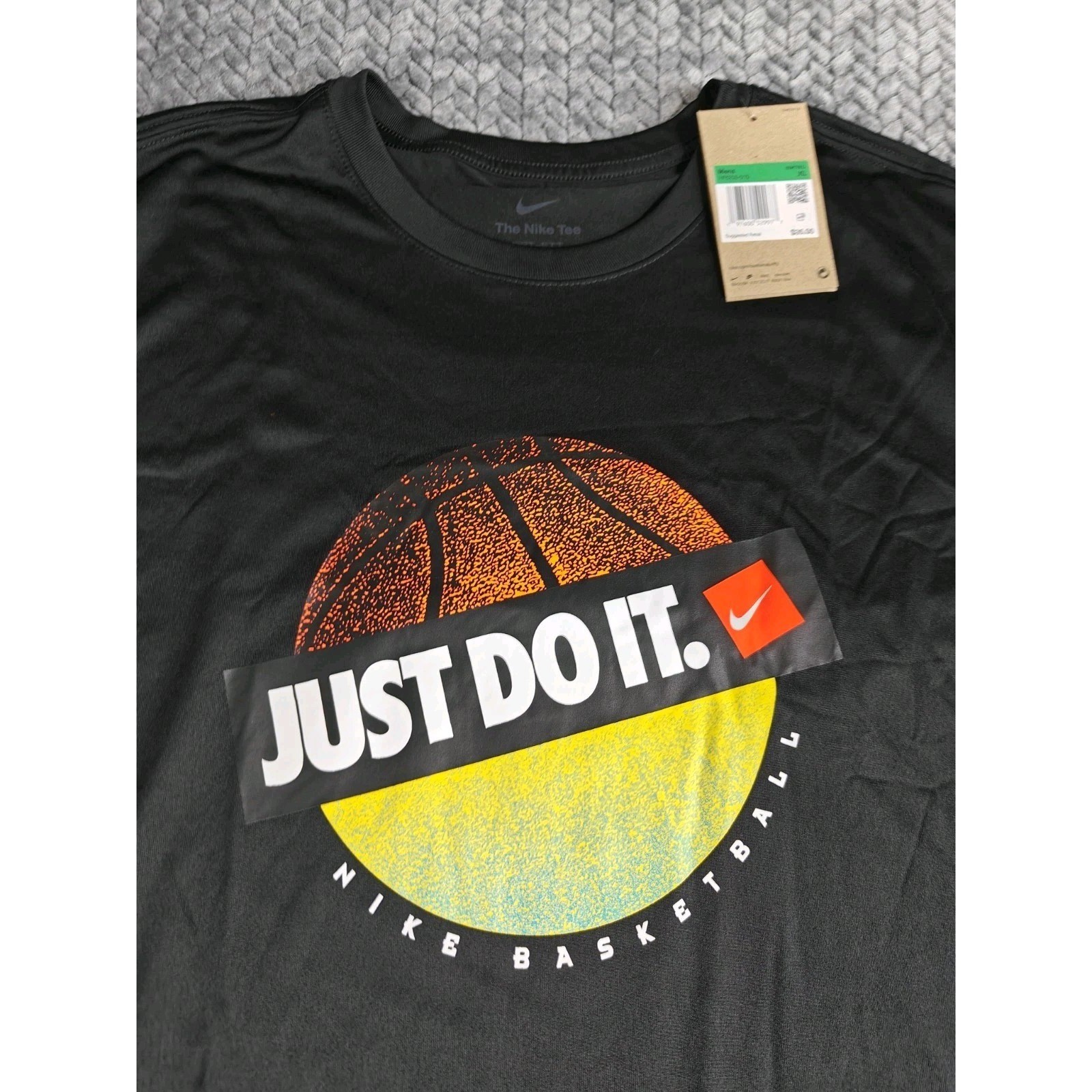 Nike Men's Basketball Dri Fit Tee Shirt Size XL HF203-010 Black NWT gallery