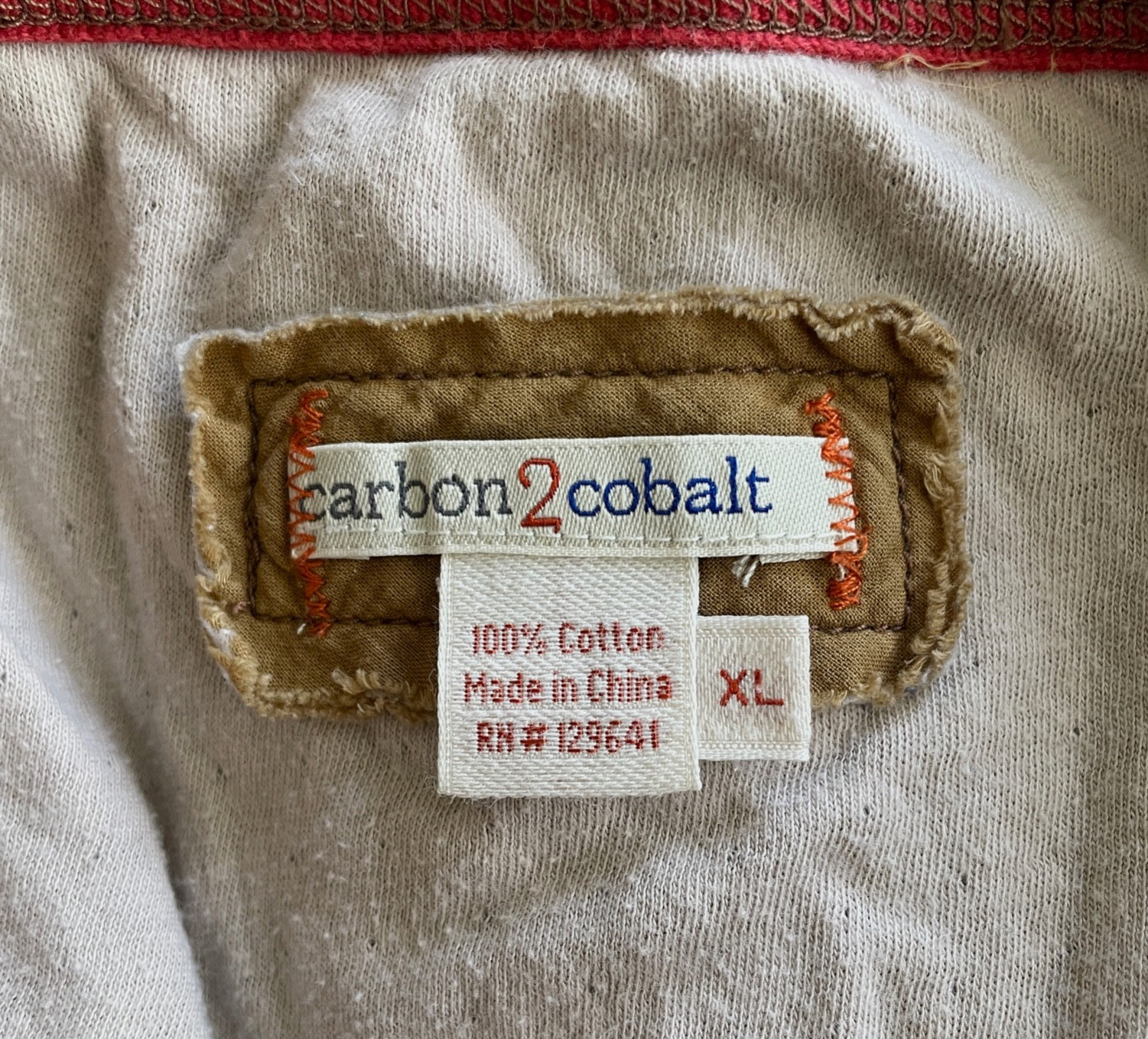 CARBON 2 COLBALT Long Sleeve Kinetic Henley Cotton Shirt Gray Men's XL gallery