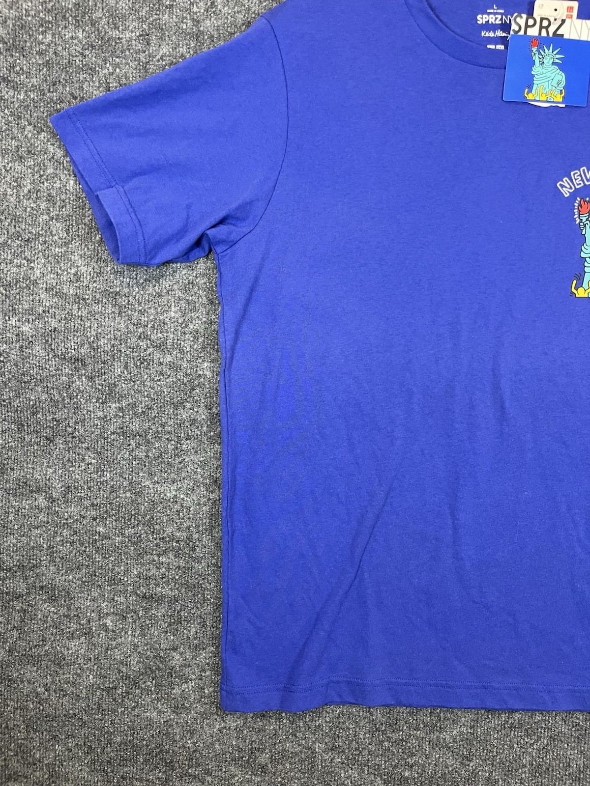 SPRZ NY Keith Haring UNIQLO Graphic Tshirt Blue US size L New York gallery