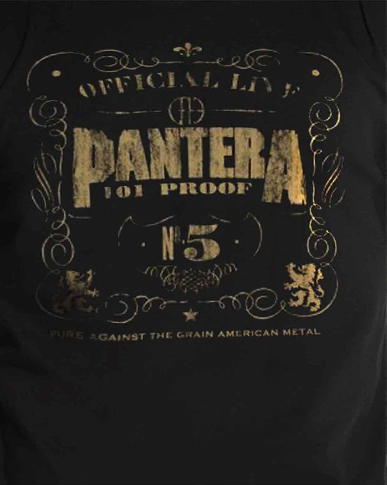 Pantera T Shirt 101 Proof Distressed band logo Official Mens Black gallery