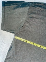 Blank Pocket T-Shirt Distressed Green Earthy Grunge Sun Fade Workwear Crew XL