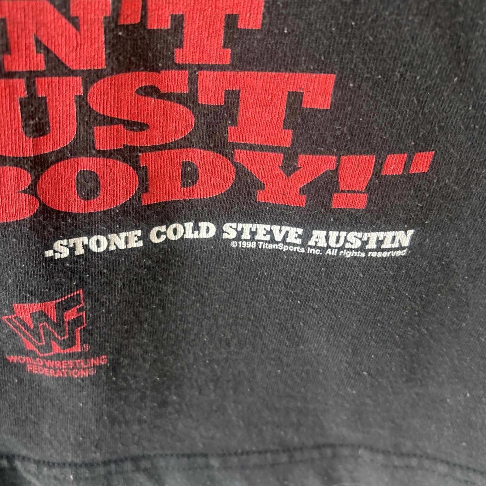 Vintage WWF Stone Cold Steve Austin Don’t Trust Anybody 1998 T-Shirt Size YL gallery