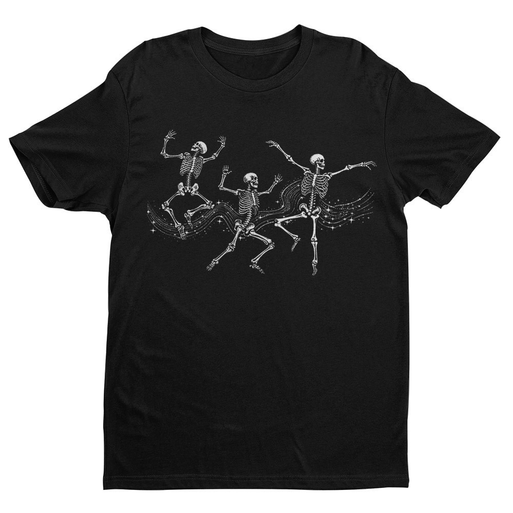 Retro Dancing Skeleton Unisex T-shirt | Skull Lovers Gifts for Men