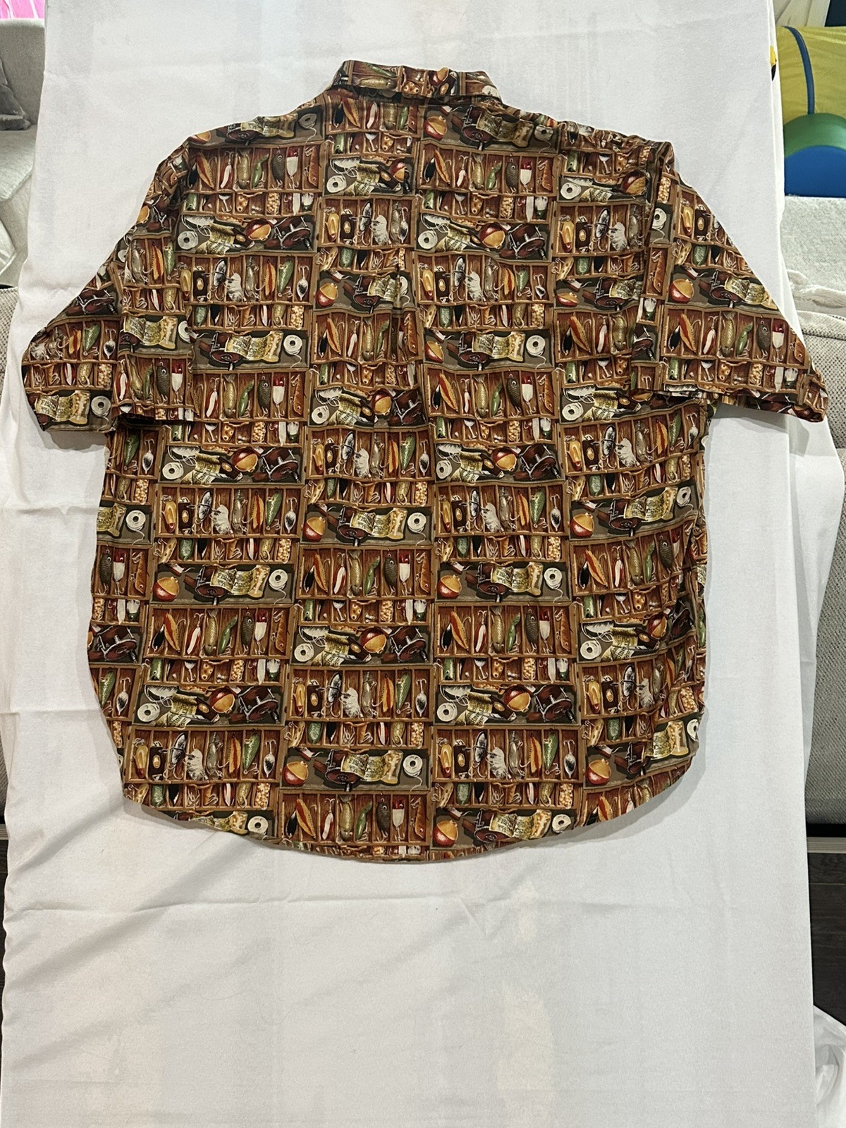 Body Objects Shirt Mens 3XB Fishing Outdoor Nature Tackle Box Button Up Made USA gallery