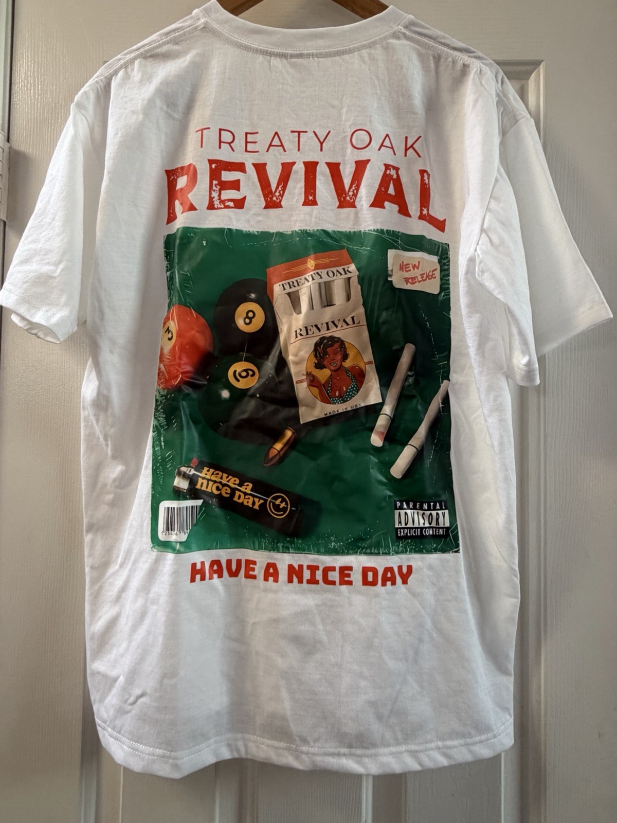 Treaty Oak Revival T-Shirt Front & Back Graphic White Band Tee Unisex gallery