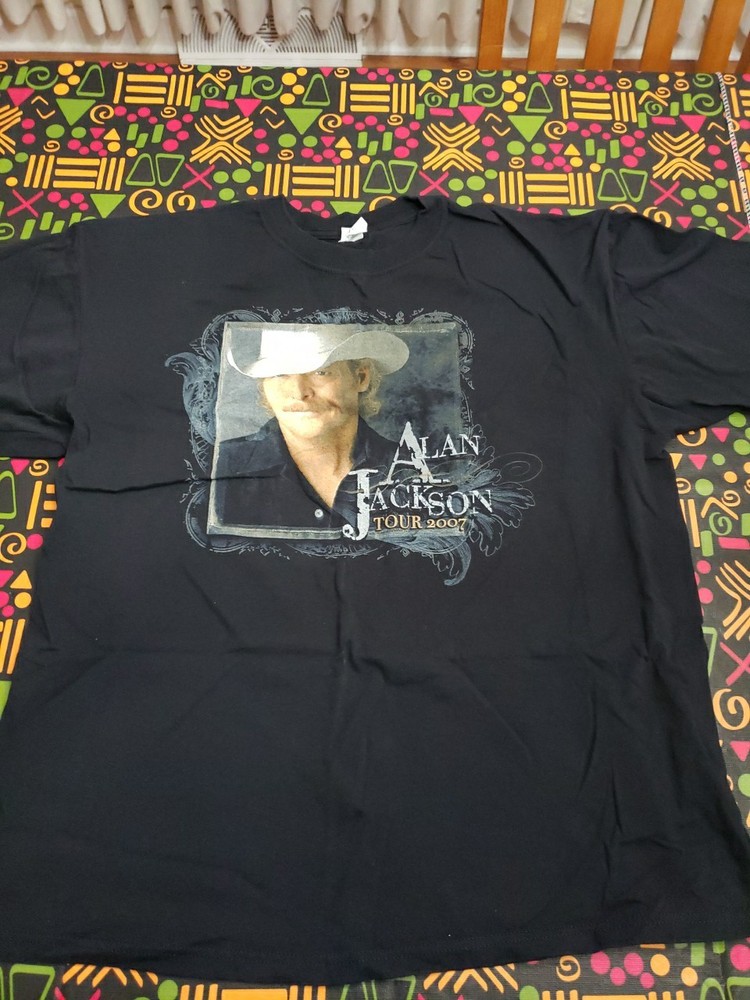 Alan Jackson Tour 2007 Men’s Size XL Black T-Shirt Country Music Concert Tee