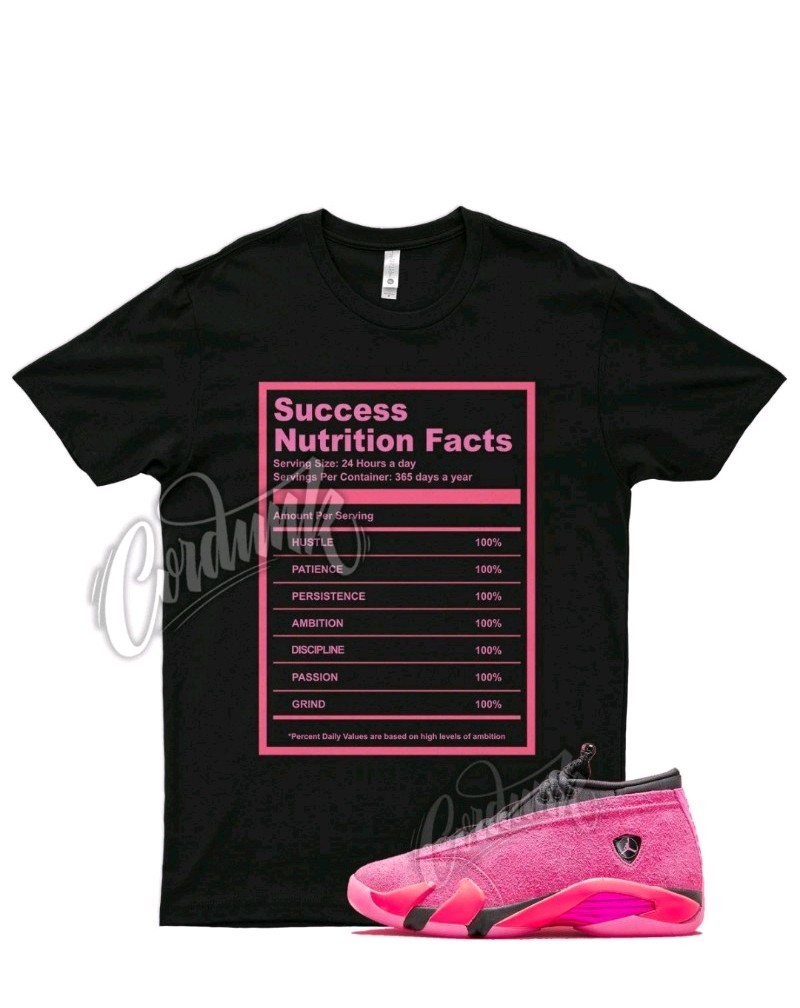 Black SUCCESS T Shirt for Air J1 14 Shocking Pink Hyper Racer Punch Vivid gallery