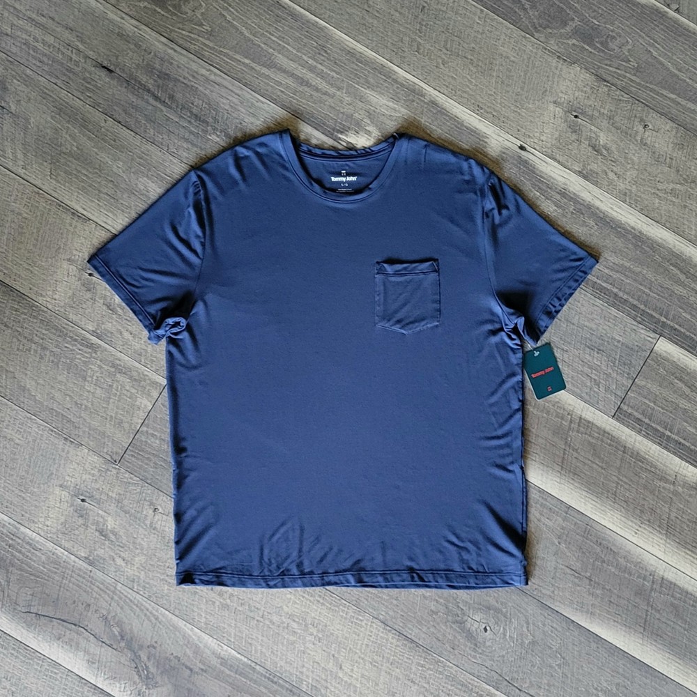 Tommy John Second Skin Sleep Pocket Tee L Blue Luxury Soft Stretch T-Shirt