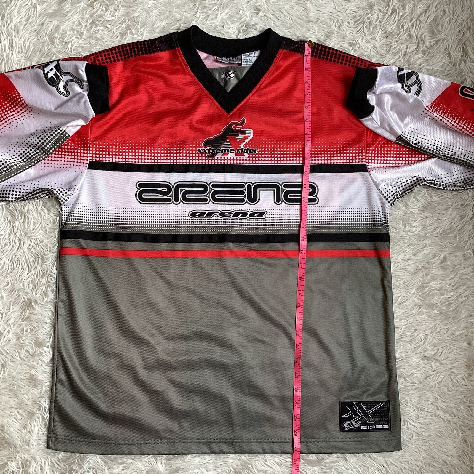 Vintage Athletic Works Men’s Large Jersey Xtreme Arena Motocross II Biking Red gallery