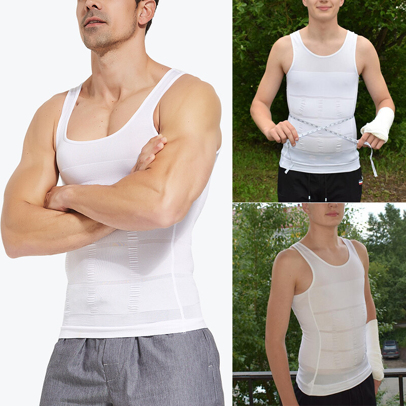 Be-In-Shape For Men's Slimming Vest Ultra Durable Compression Shapewear Tank Top gallery
