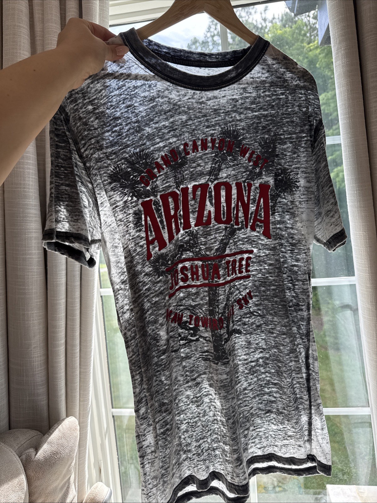 Grand Canyon Joshua Tree Arizona Paper Thin Burnout Graphic Tee T-Shirt Men's M gallery