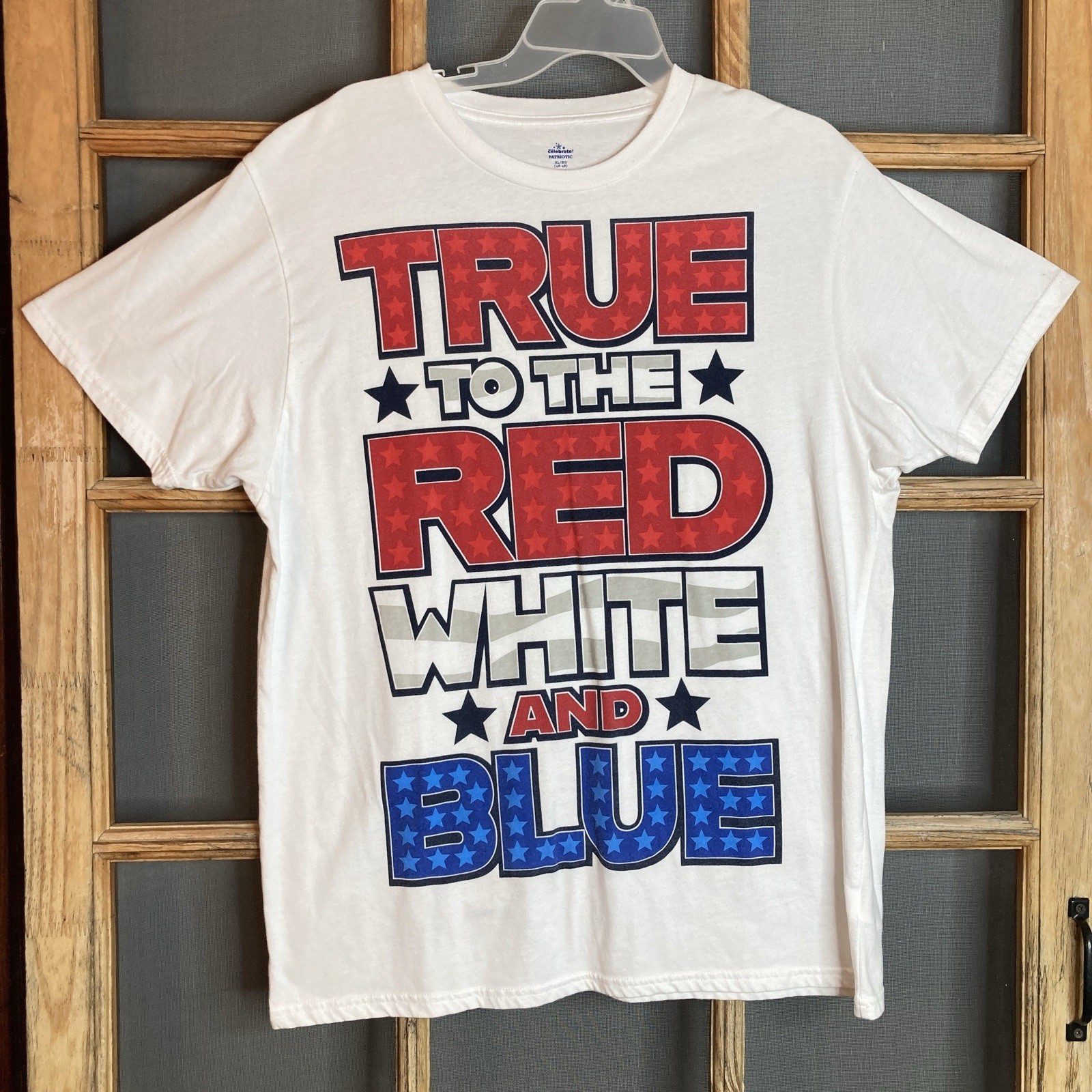 Patriotic T-Shirt Size XL Red White Blue "True to the Red, White, And Blue" gallery