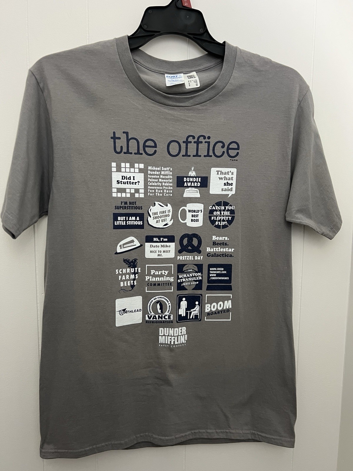 The Office Quote Mash-up Funny Men’s Medium T-Shirt Gray Port & Company Favorite