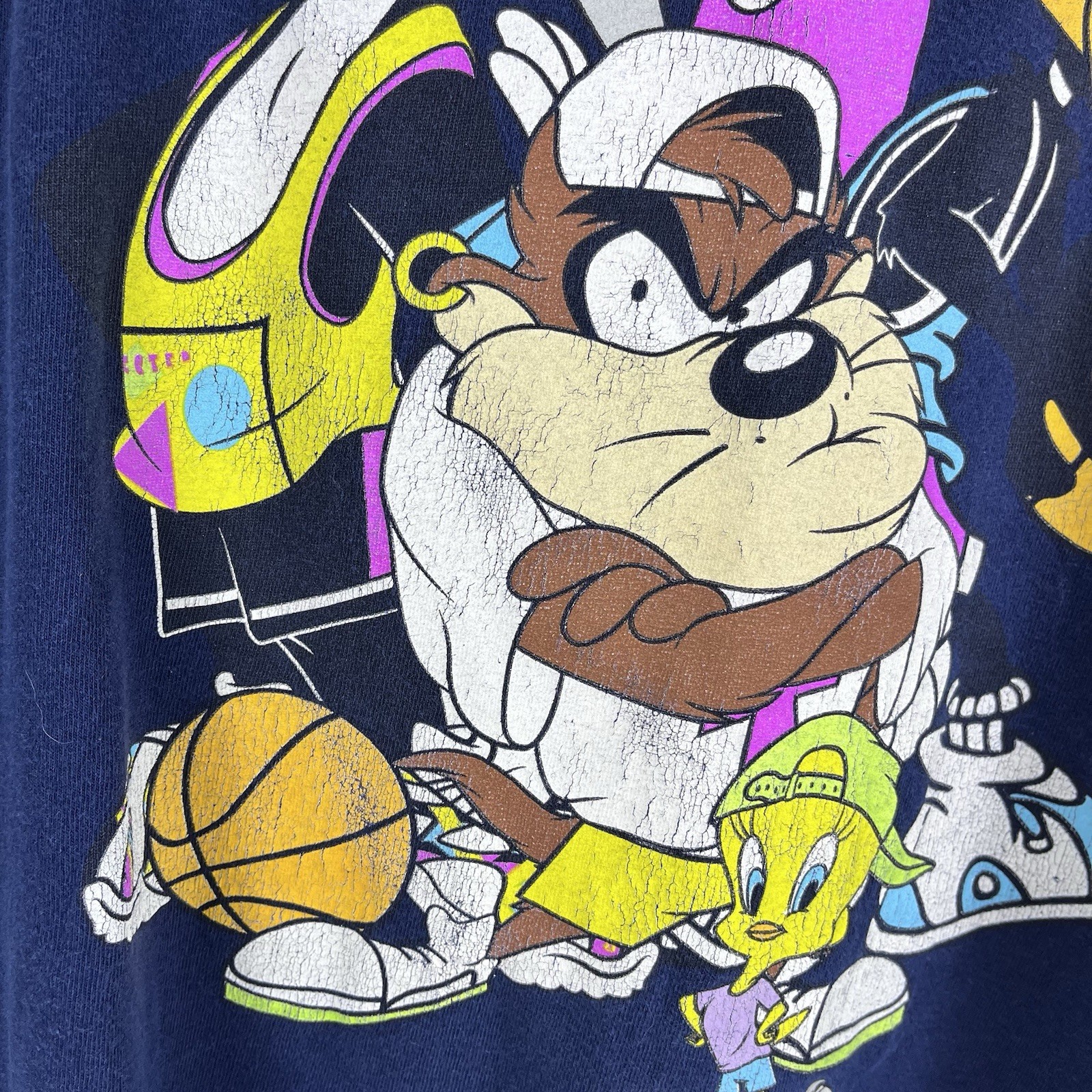 Looney Tunes Size XXXXL 20's Basketball Squad Bugs Taz Daffy Tweety Graphic Tee gallery