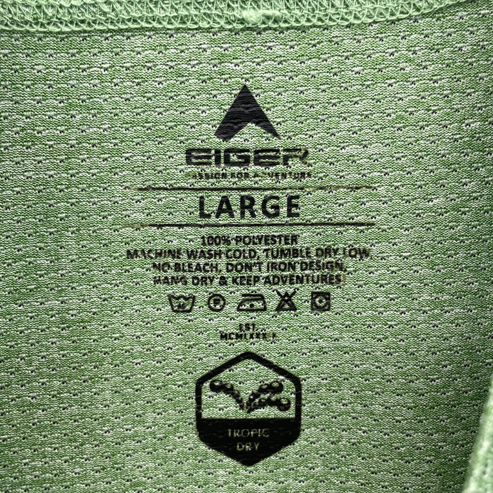 Eiger T-Shirt Mens Large Green Camping Gorpcore Hiking Outdoors Workwear Running gallery