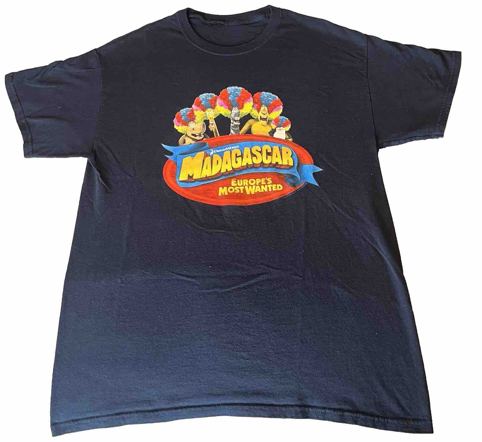 Men’s Vintage T-Shirt: Madagascar Europes Most Wanted Movie Dreamworks Size L gallery
