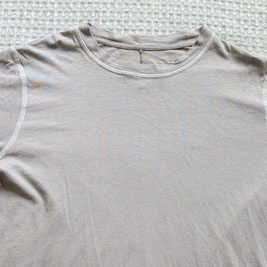 Rag & Bone Shirt Mens Small Beige Contrast Stitch Crewneck T-Shirt Basic Cotton gallery
