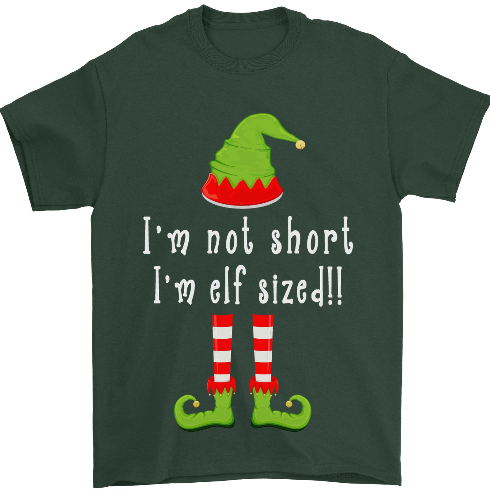 Im Not Short Im Elf Sized Funny Christmas Mens T-Shirt 100% Cotton gallery