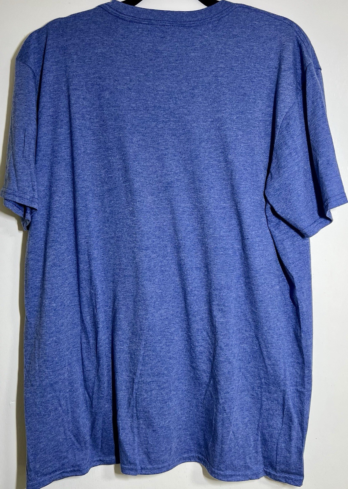 Hilarious World's Okayest Fisherman TShirt Blue Heather Sz L Funny Fishing Tee gallery